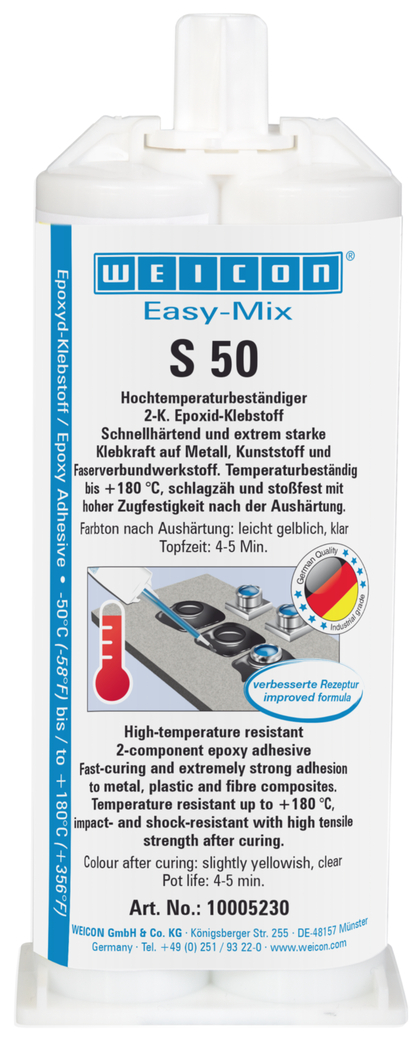 Easy-Mix S 50 | Hoge temperatuurbestendige epoxyharslijm voor snelle reparatie- en onderhoudswerkzaamheden