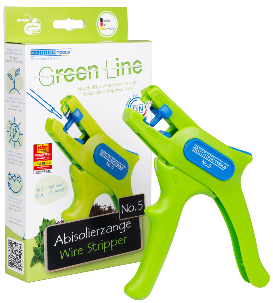 Striptang No.5 Green Line | Automatische triptang voor alle gangbare flexibele en massieve draden (0,2 – 6,0 mm²)