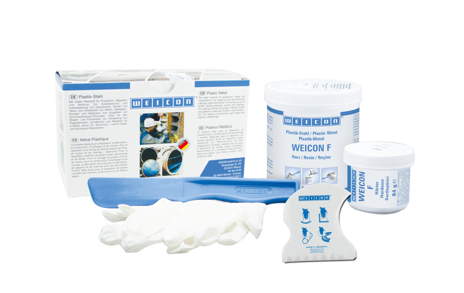WEICON F | Met aluminium gevuld epoxyharssysteem voor reparatie en vormgeving