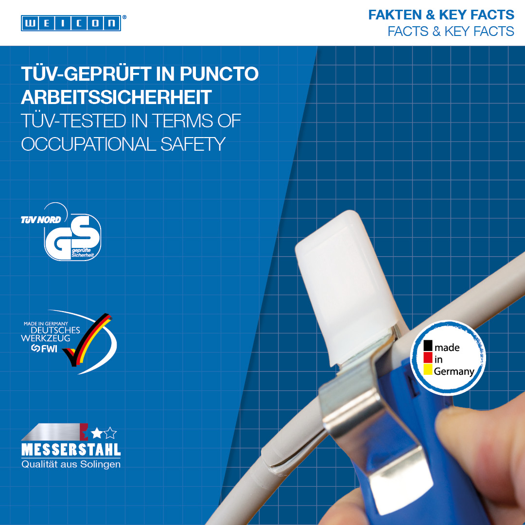 Kabelmesser No. 4 - 28 H | with 2C handle including hook blade and protective cap, working range 4 - 28 mm Ø