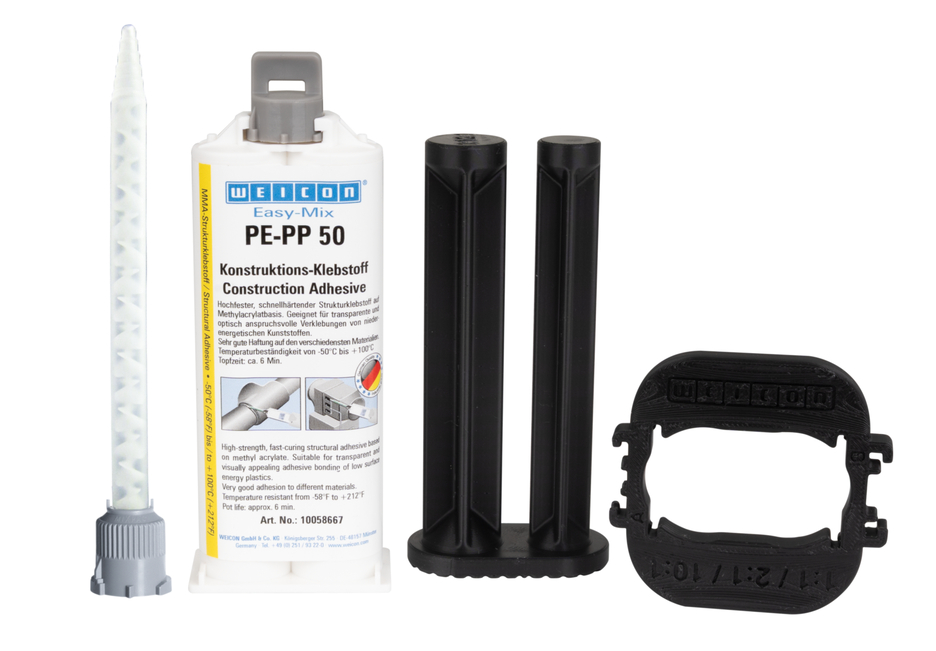 Easy-Mix PE-PP 50 Acrylaat structuurlijm | Synthetische lijm op basis van methlacrylaat voor speciale kunststoffen