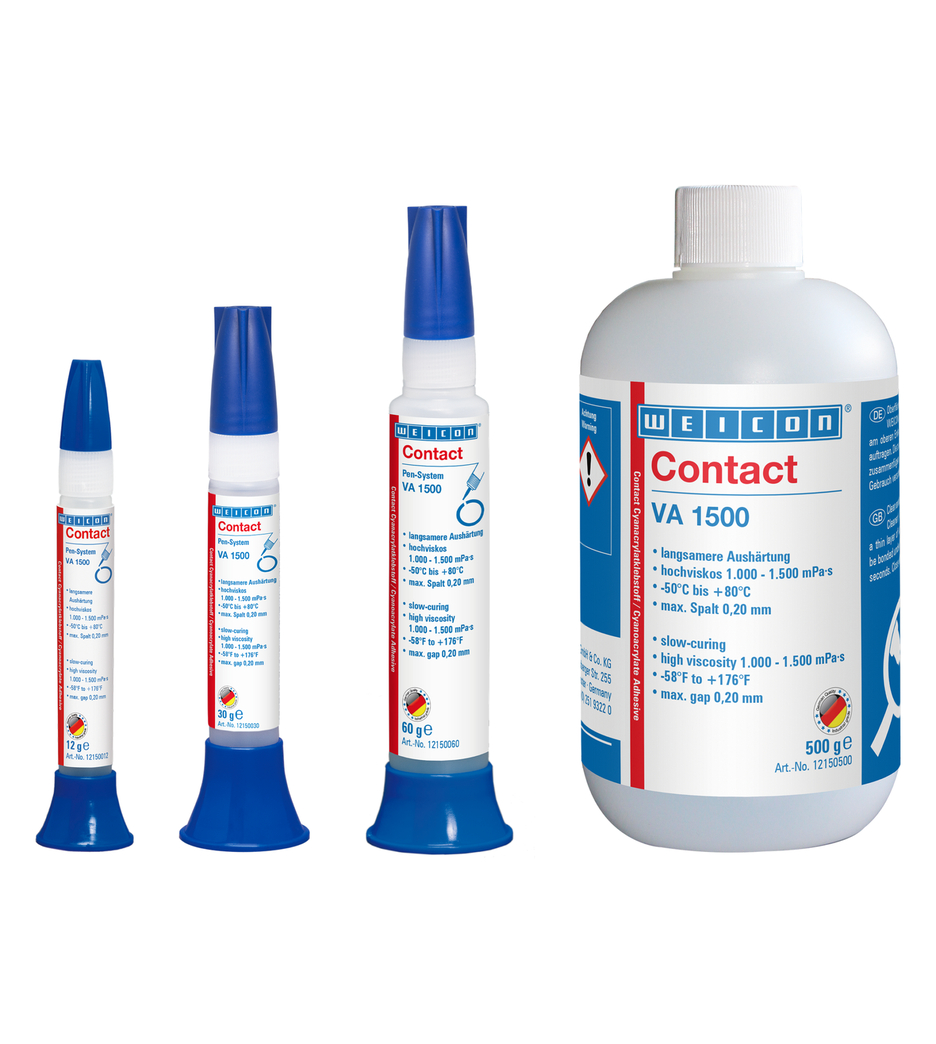 VA 1500 Cyanoacrylaatlijm | Superlijm voor rubber, metaal, absorberende en poreuze materialen