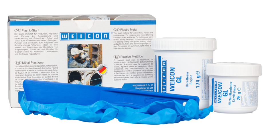 WEICON GL | Mineraalgevuld epoxyharssysteem voor slijtagebescherming, met snelle uitharding
