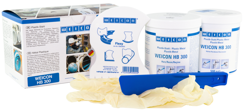 WEICON HB 300 | Met staal gevuld, hittebestendig epoxyharssysteem voor reparatie en spuitgieten