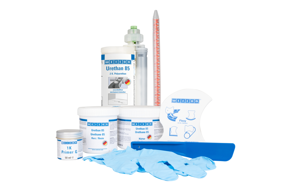 Belt Repair-Kit | Polyurea reparatie- en coatingmassa voor rubberen oppervlakken, werkpakket