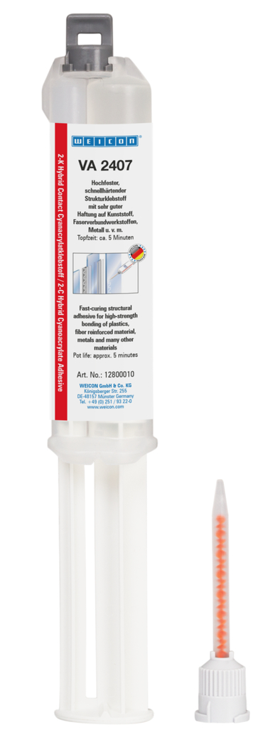 VA 2407 Cyanoacrylaatlijm | 2C cyanoacrylaat, hoge spleetoverbrugging