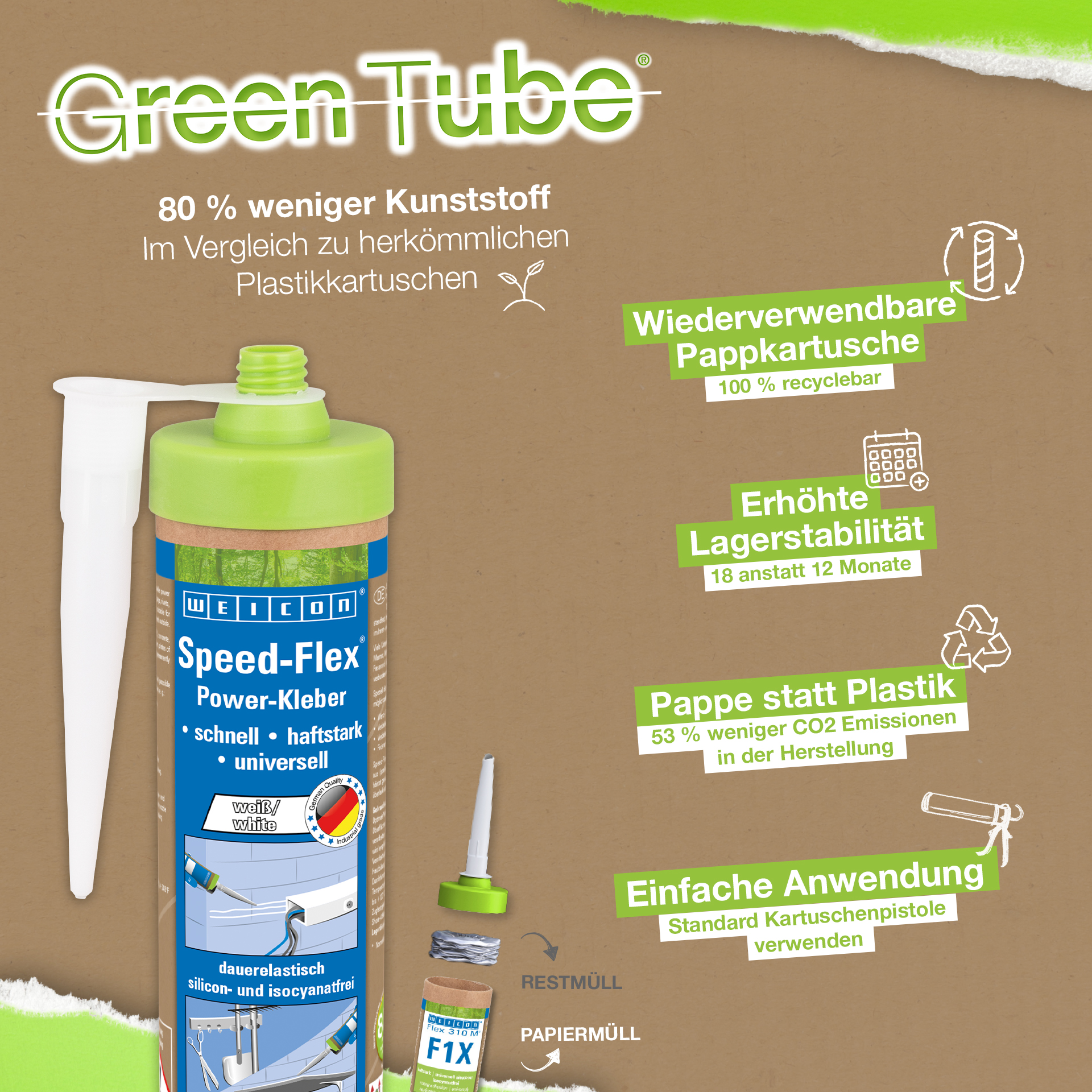 Speed-Flex® | Lijm en afdichtmiddel met hoge viscositeit en sterke aanvangshechting op basis van MS-polymeer