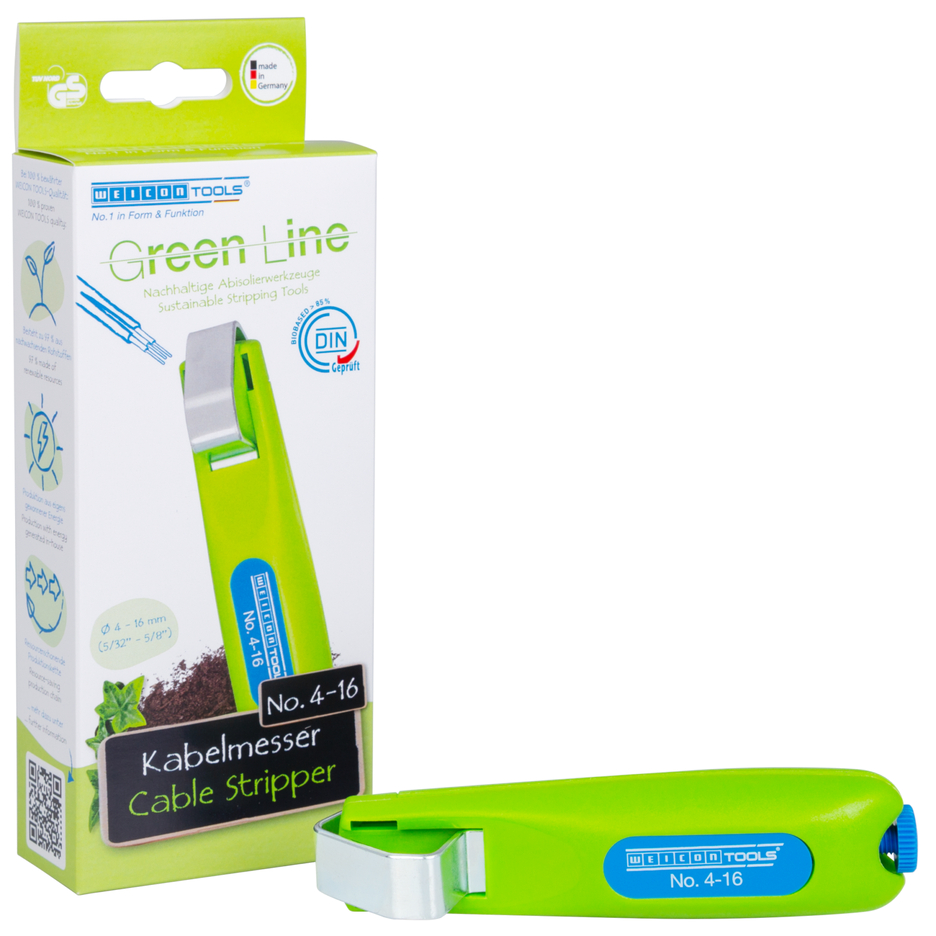 Kabelmes No. 4-16 Green Line  | Duurzaam afbijtgereedschap, met een werkbereik van 4 - 16 mm Ø