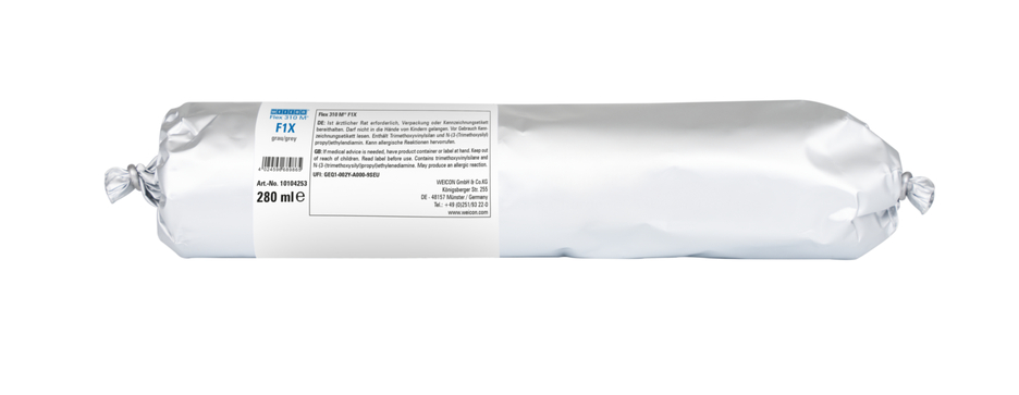 WEICON Green Tube Flex 310 M F1X | MS lijm en afdichtmiddel op polymeerbasis met zeer hoge aanvangshechting, temperatuurbestendig tot 180°C