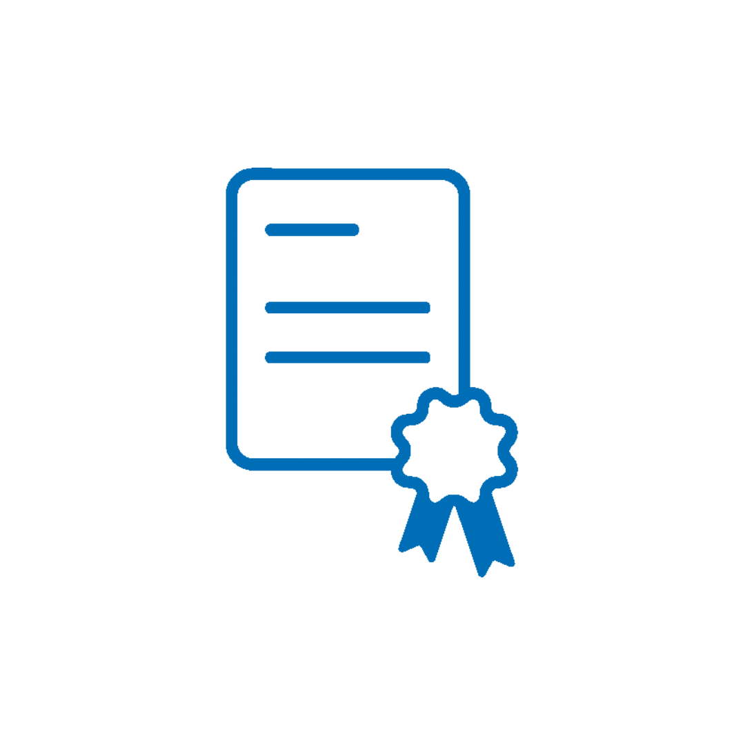 Pictogram certificaat