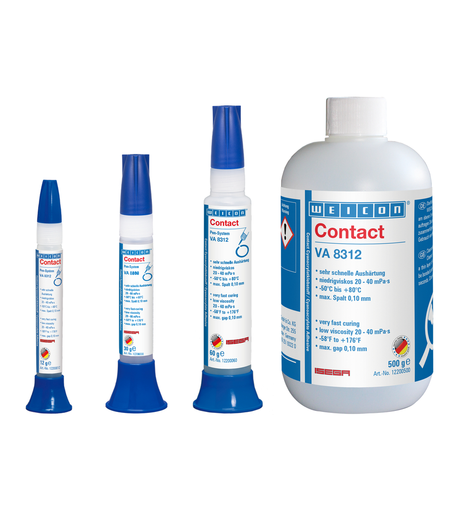 VA 8312 Cyanoacrylaatlijm | Superlijmen voor de voedingssector en EPDM-elastomeren en rubber