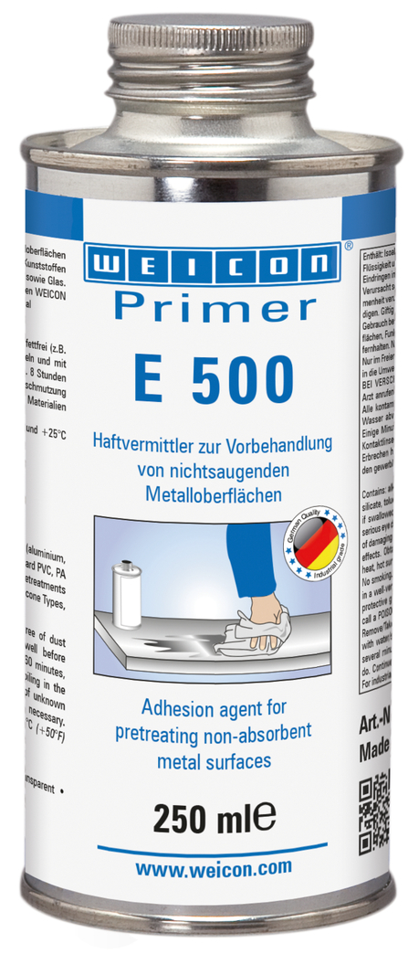 Primer E 500 | Hechtmiddel voor niet-absorberende metalen oppervlakken, vooral voor siliconen