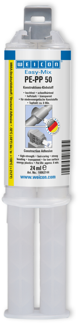 Easy-Mix PE-PP 50 Acrylaat structuurlijm | Synthetische lijm op basis van methlacrylaat voor speciale kunststoffen