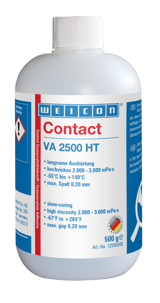 VA 2500 Cyanoacrylaatlijm | Superlijm met hoge viscositeit, bestand tegen hoge temperaturen tot 140°C VA 2500 Cyanoacrylaatlijm | Superlijm met hoge viscositeit, bestand tegen hoge temperaturen tot 140°C