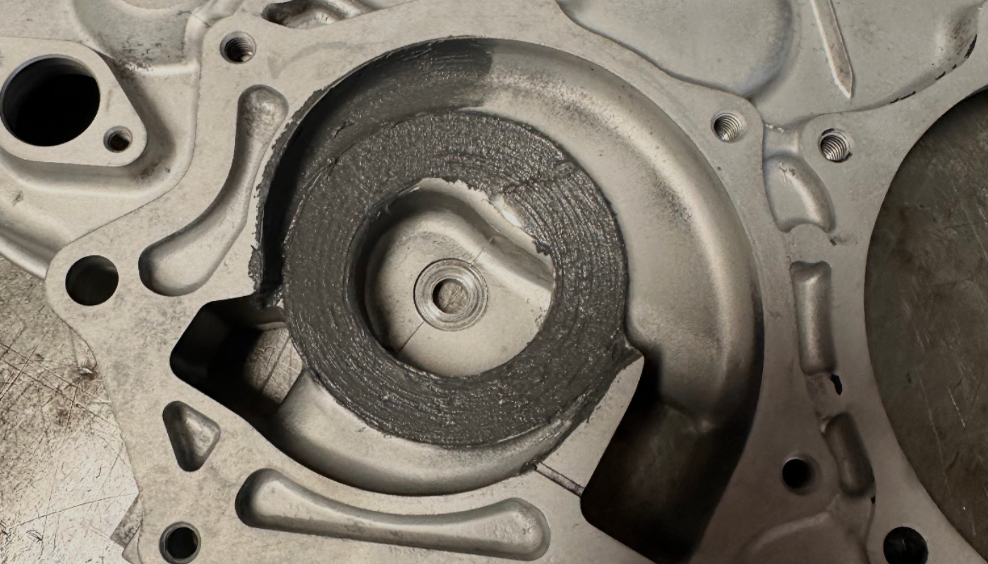 engine block, cylinder, metal, machined surface, center bore