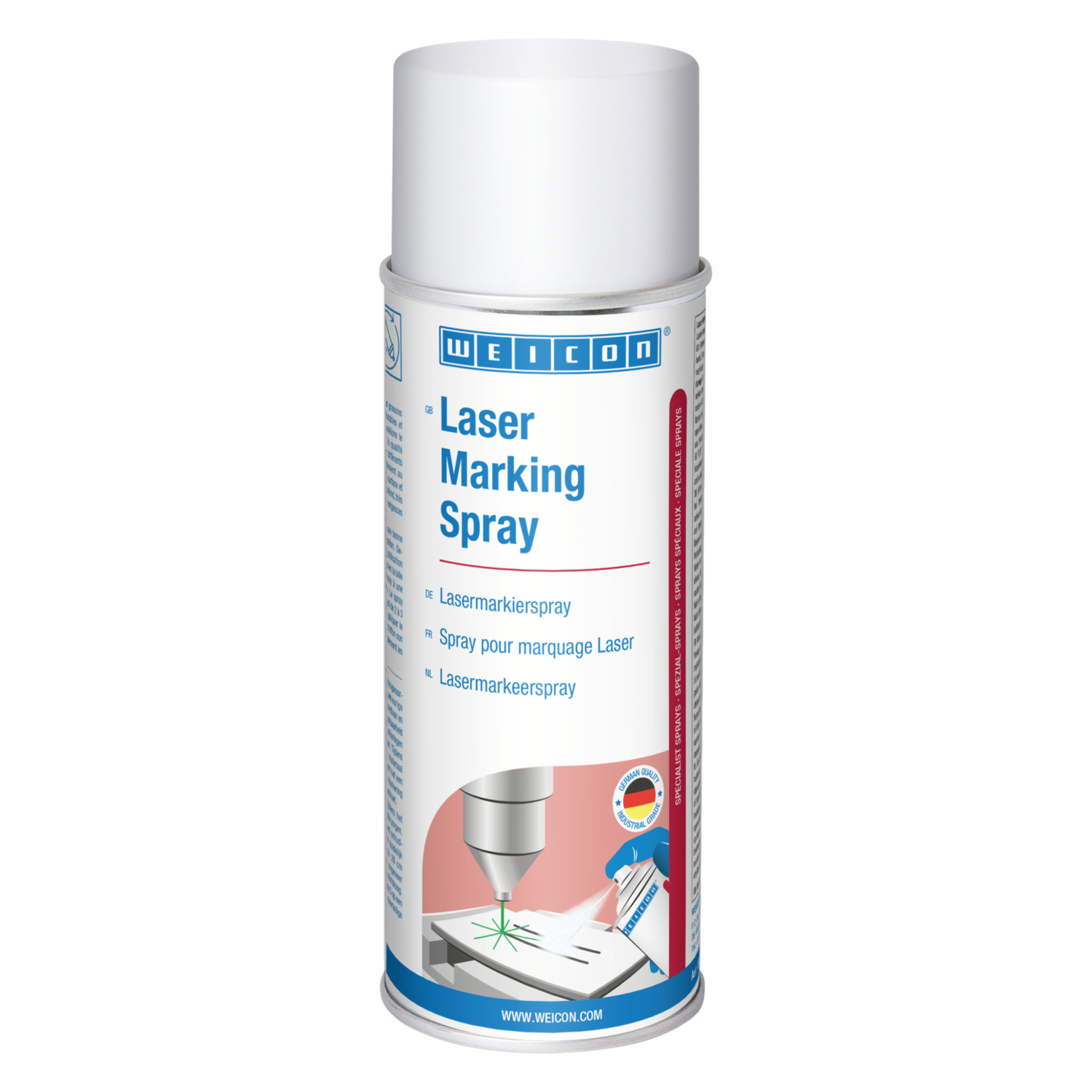 WEICON Lasermarkeerspray | Speciale spray om het contrast van lasergravures te verhogen