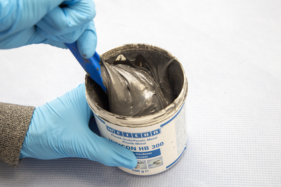 WEICON HB 300 | Met staal gevuld, hittebestendig epoxyharssysteem voor reparatie en spuitgieten