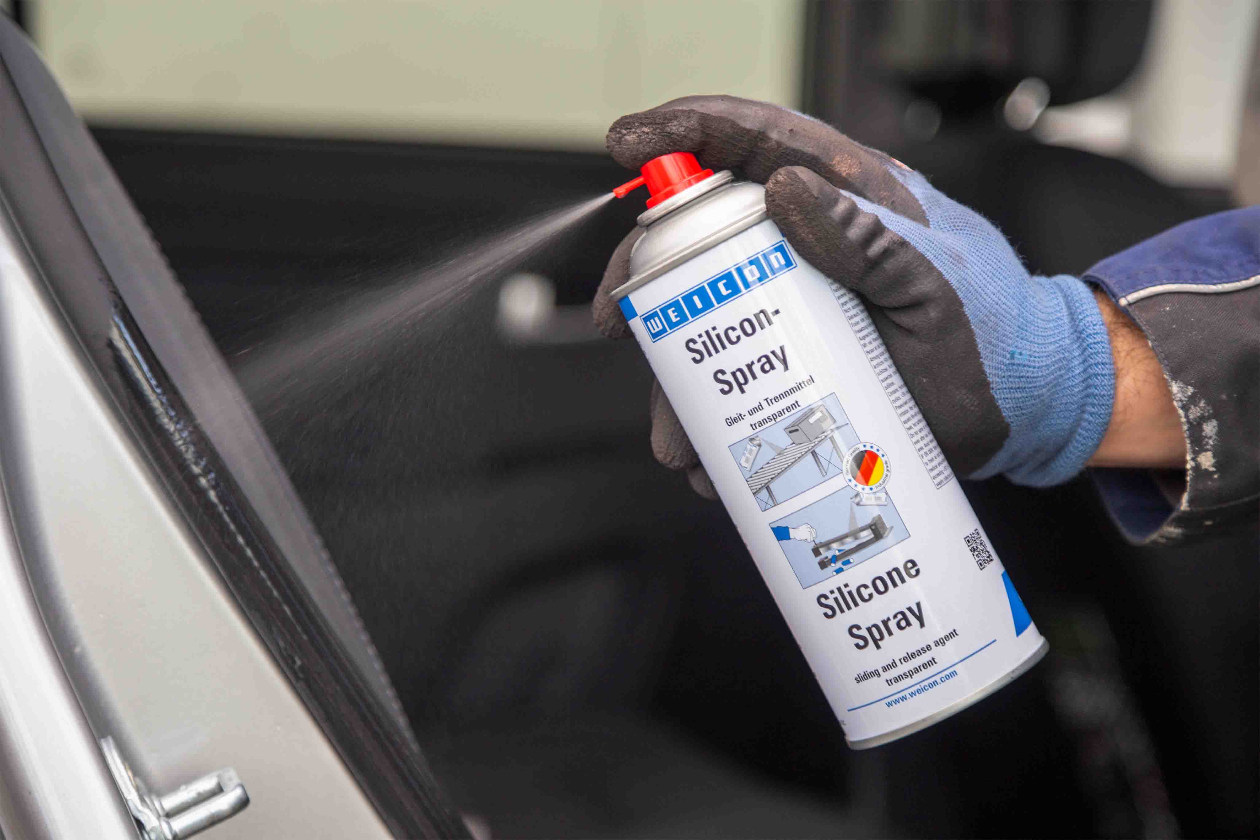 silicone spray, spray, lubricant, car care, glide agent