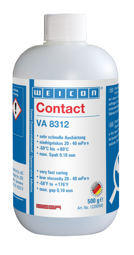VA 8312 Cyanoacrylaatlijm | Superlijmen voor de voedingssector en EPDM-elastomeren en rubber