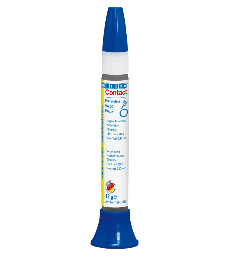 VA 30 Zwart Cyanoacrylaatlijm | Superlijm met hoge viscositeit, gevuld met rubber