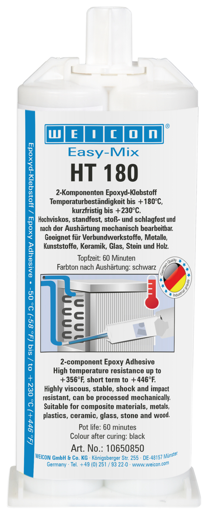 Easy-Mix HT 180 | Epoxylijm bestand tegen hoge temperaturen tot 180°C Easy-Mix HT 180 | Epoxylijm bestand tegen hoge temperaturen tot 180°C