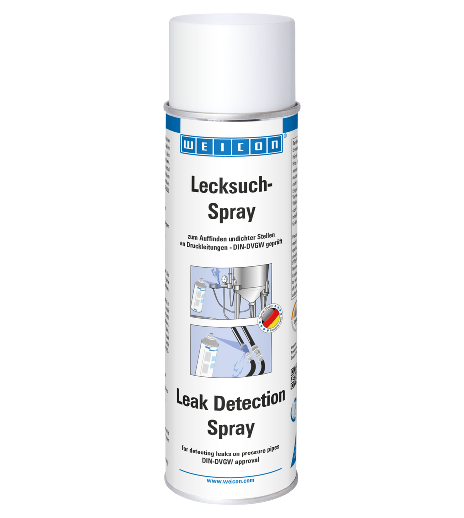Lekzoek-Spray | Scheuren en lekken in drukleidingen opsporen Lekzoek-Spray | Scheuren en lekken in drukleidingen opsporen