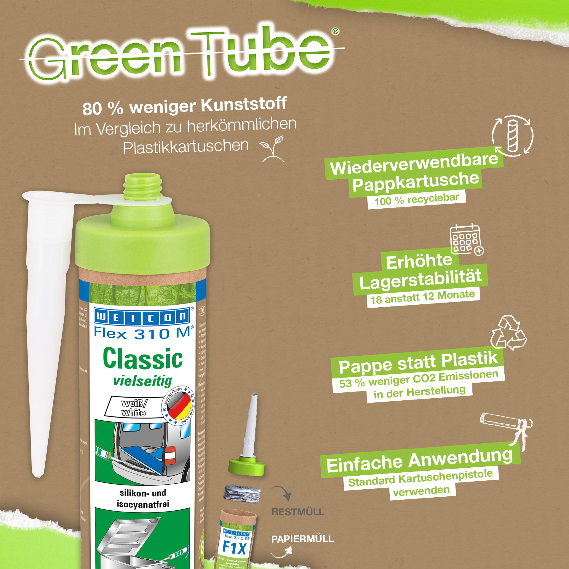 Flex 310 M® Classic | MS elastische lijm op polymeerbasis voor veelzijdig gebruik