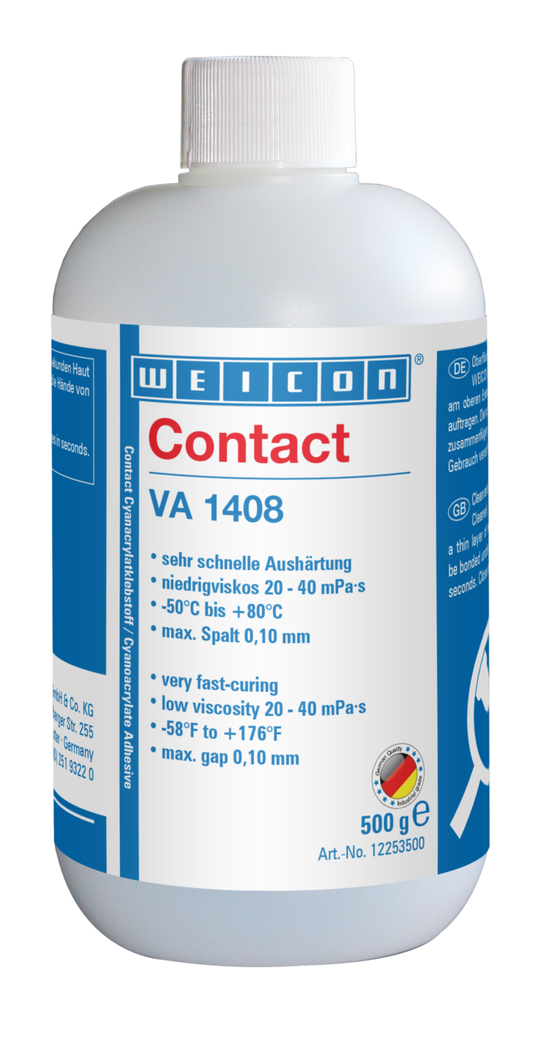 VA 1408 Cyanoacrylaatlijm | vochtbestendige, viskeuze snellijm met lage viscositeit VA 1408 Cyanoacrylaatlijm | vochtbestendige, viskeuze snellijm met lage viscositeit