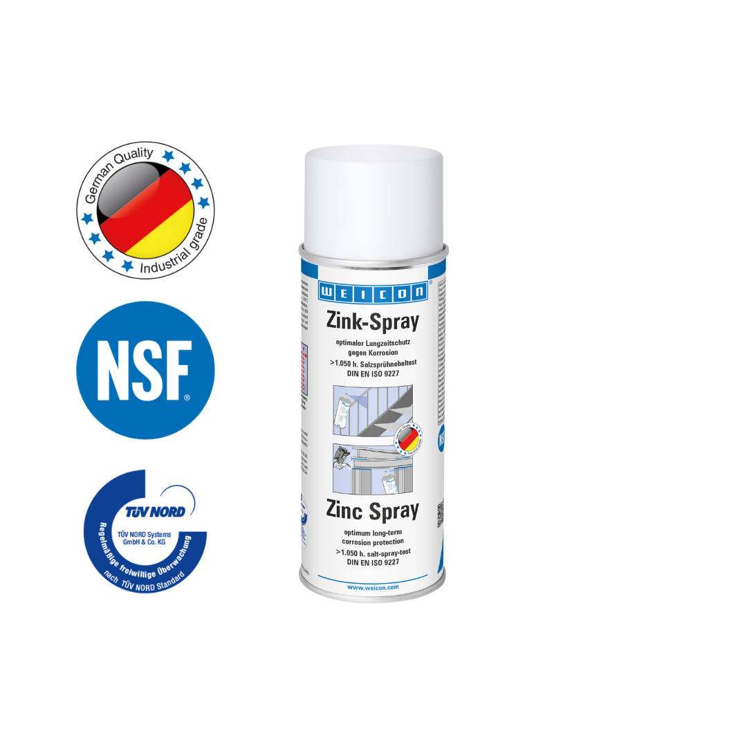 Zink-Spray | Kathodische corrosiebescherming met goedkeuring voor de voedingssector