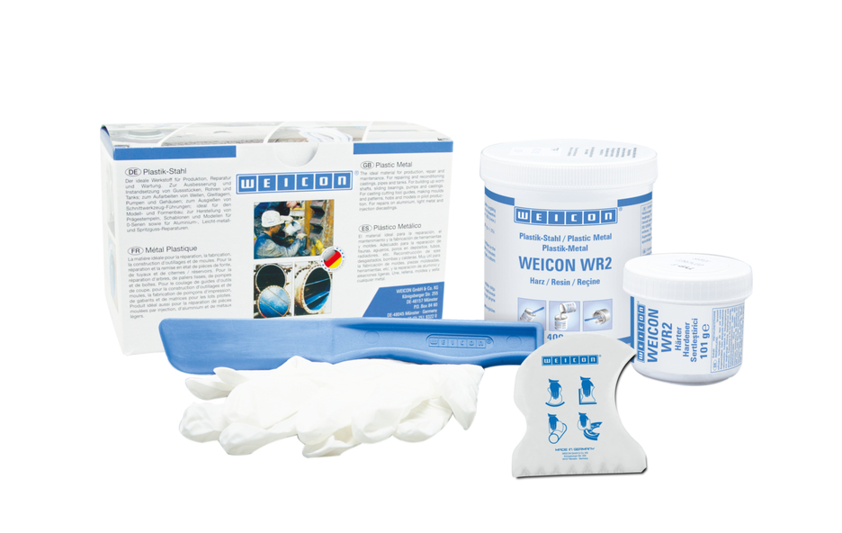 WEICON WR2 | Met mineralen gevuld epoxyharssysteem voor reparatie en egalisatie van kieren WEICON WR2 | Met mineralen gevuld epoxyharssysteem voor reparatie en egalisatie van kieren
