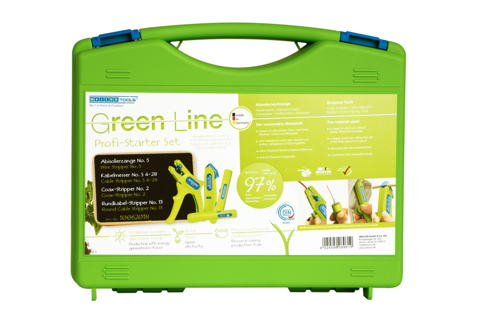 Professionele startset Green Line | Duurzaam afbijtgereedschap, 4-delige afbijtset voor huishoudelijke installaties