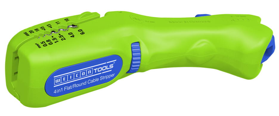 Platte en ronde kabelscharen Green Line  | Stripgereedschap gemaakt van maximaal 97% hernieuwbare grondstoffen I voor alle gangbare platte kabels tot een breedte van 18 mm en alle gangbare ronde kabels met een diameter van 6-13 mm
