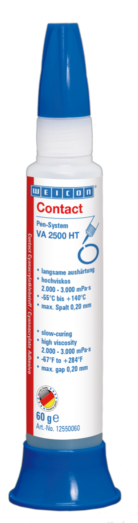VA 2500 Cyanoacrylaatlijm | Superlijm met hoge viscositeit, bestand tegen hoge temperaturen tot 140°C VA 2500 Cyanoacrylaatlijm | Superlijm met hoge viscositeit, bestand tegen hoge temperaturen tot 140°C