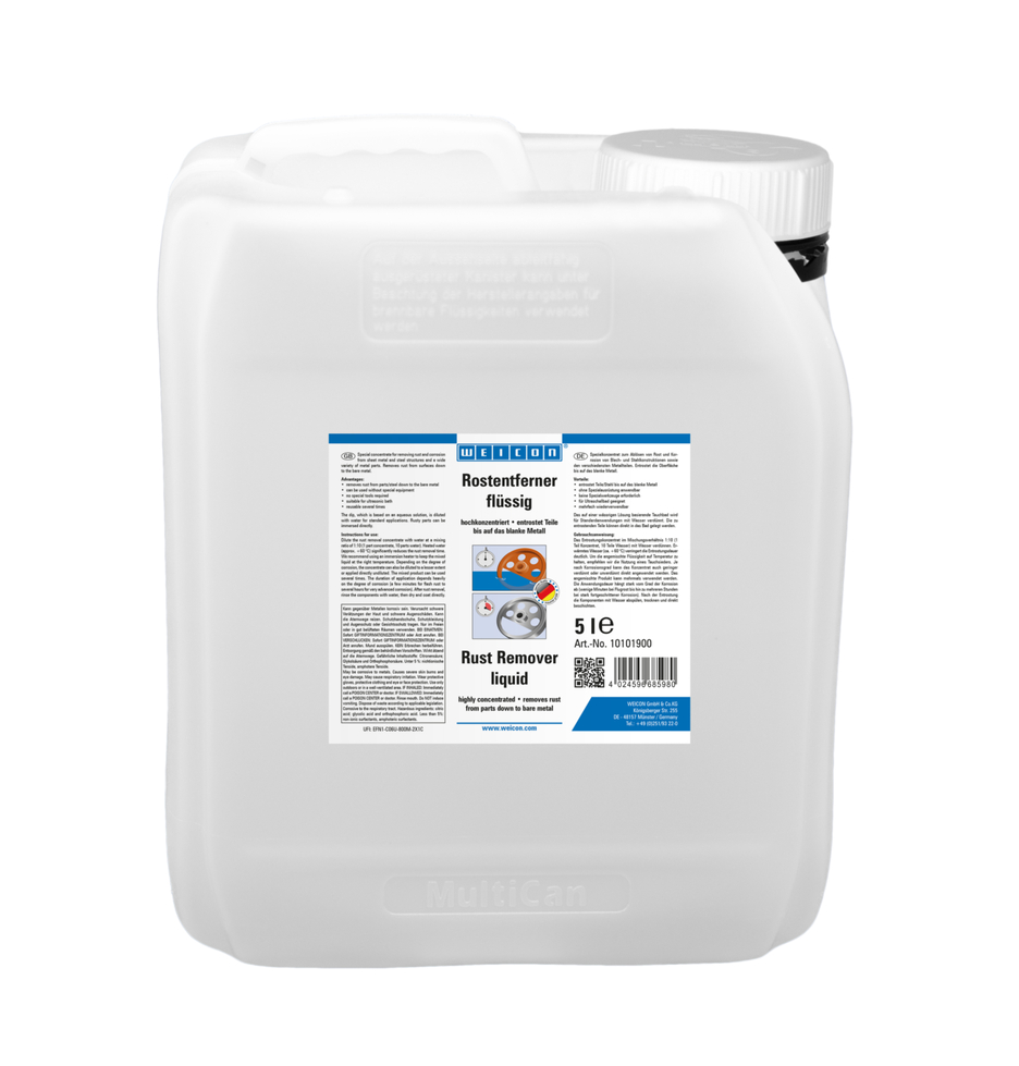 WEICON Roestverwijderaar vloeibaar | Sterk geconcentreerd dompelbad voor het verwijderen van roest en corrosie