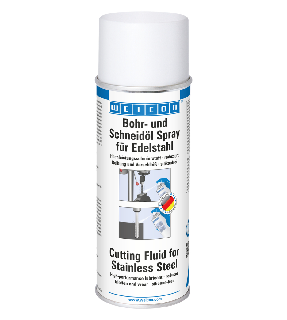 WEICON Boor- en snijolie spray voor RVS | High-Performance smeermiddel voor metaalbewerking