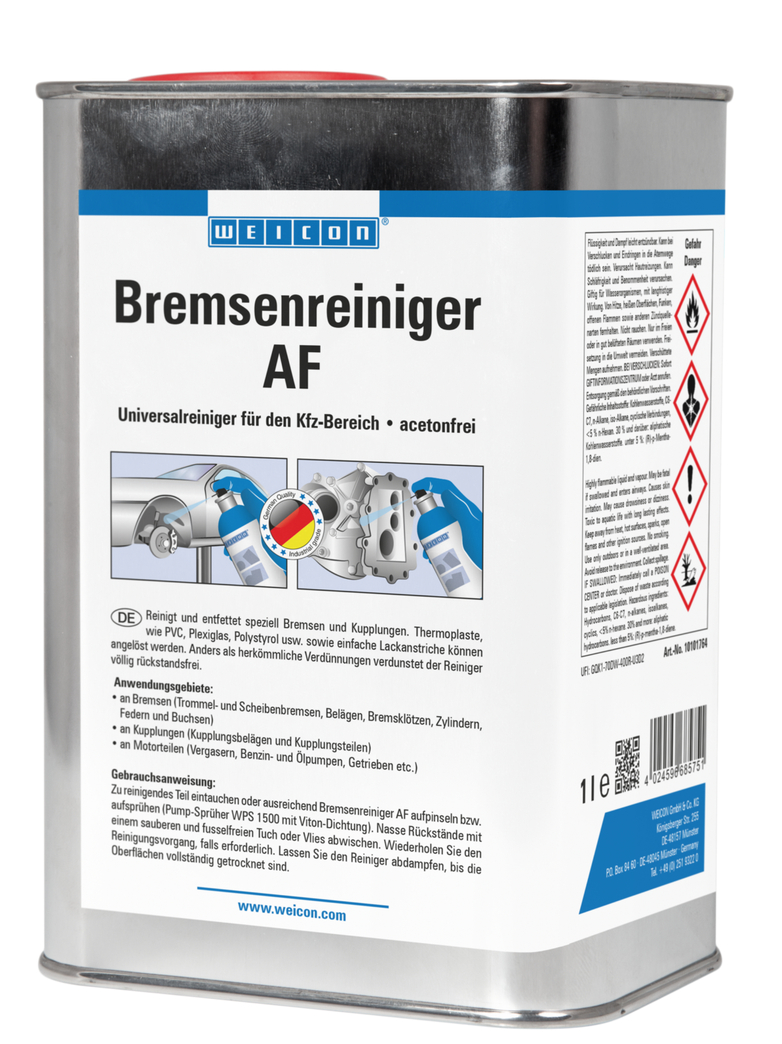 WEICON Remmenreiniger AF | Acetonvrije universele reiniger voor de Automobielindustrie