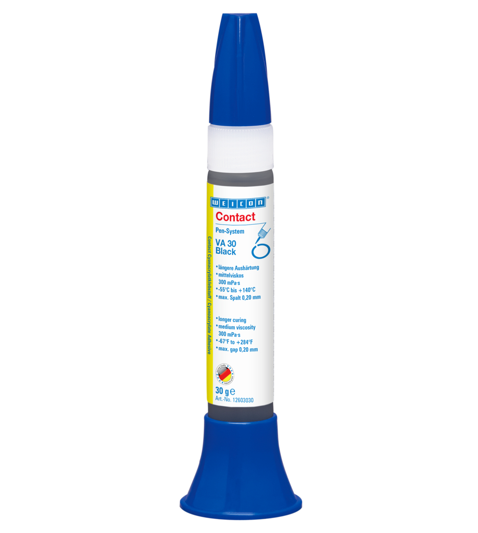VA 30 Zwart Cyanoacrylaatlijm | Superlijm met hoge viscositeit, gevuld met rubber