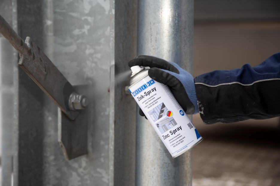 Zink-Spray | Kathodische corrosiebescherming met goedkeuring voor de voedingssector