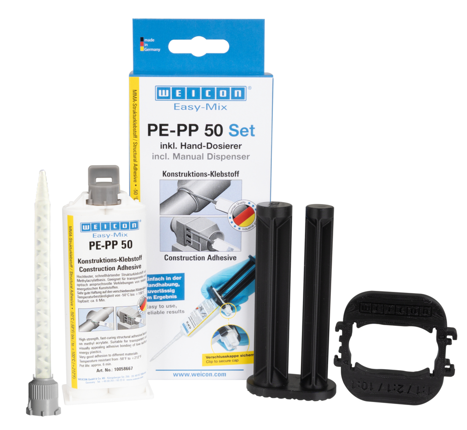Easy-Mix PE-PP 50 Acrylaat structuurlijm | Synthetische lijm op basis van methlacrylaat voor speciale kunststoffen