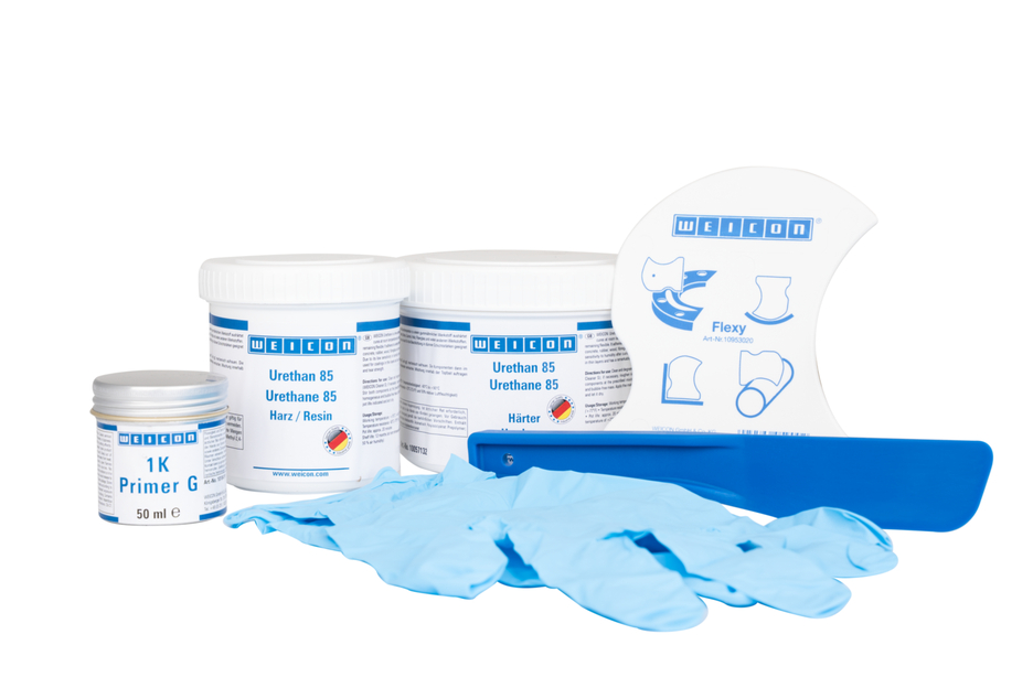 Belt Repair-Kit | Polyurea reparatie- en coatingmassa voor rubberen oppervlakken, werkpakket