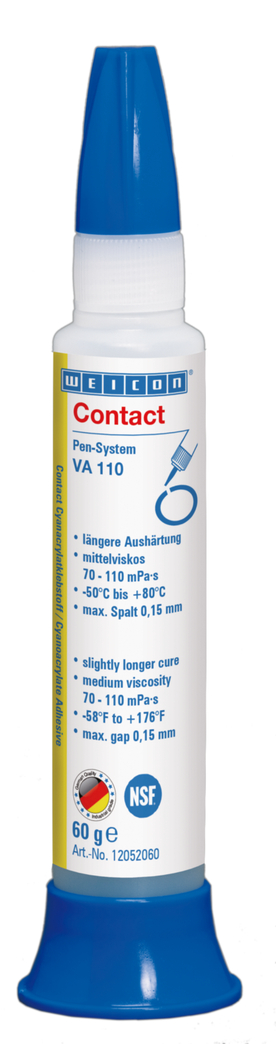 VA 110 Cyanoacrylaatlijm | Superlijm voor de voedsel- en drinkwatersector VA 110 Cyanoacrylaatlijm | Superlijm voor de voedsel- en drinkwatersector
